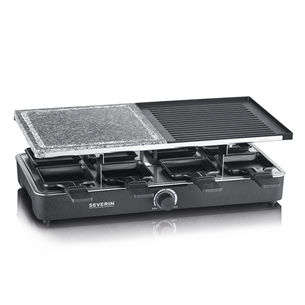 Severin, 1300 W, juoda - Raclette kepsninė su grilio akmeniu ir grilio plokšte Prekė - RG2376
