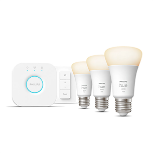 Philips Hue Starter Kit, Bridge, Dimmer, 3x E27, white - Išmaniųjų lempučių rinkinys Prekė - 929002469204 929002469204