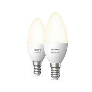 Philips Hue White, E14, soft warm, 2 vnt. - Išmaniosios lemputės Prekė - 929003021102 929003021102