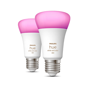 Philips Hue White and Color Ambiance 800, E27, color, 2 pcs - Smart light Item - 929002489602 929002489602