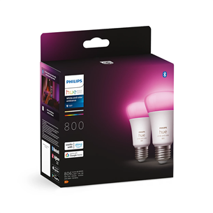 Philips Hue White and Color Ambiance 800, E27, color, 2 pcs - Smart light Item - 929002489602