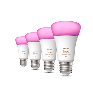 Philips Hue White and Color Ambiance 800, E27, color, 4 pcs - Smart light Item - 929002489604 929002489604