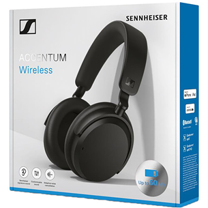 Sennheiser ACCENTUM Wireless, noise-cancelling, black - Belaidės ausinės Prekė - 700174