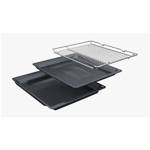Bosch, Series 8, pyrolytic cleaning, 71 L, black - Built-in oven Item - HBG7742B1S