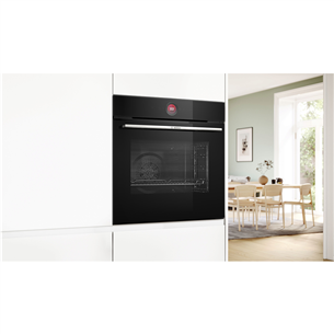Bosch, Series 8, pyrolytic cleaning, 71 L, black - Built-in oven Item - HBG7742B1S