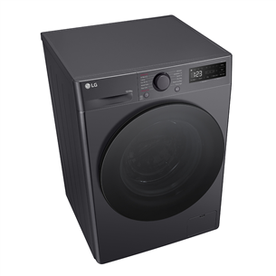 LG, 10 kg / 6 kg, depth 56,5 cm, 1400 rpm, black - Washer-dryer combo Item - F4DR510S2M.AMBQPMR