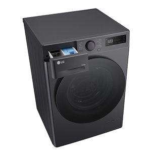 LG, 10 kg / 6 kg, depth 56,5 cm, 1400 rpm, black - Washer-dryer combo Item - F4DR510S2M.AMBQPMR