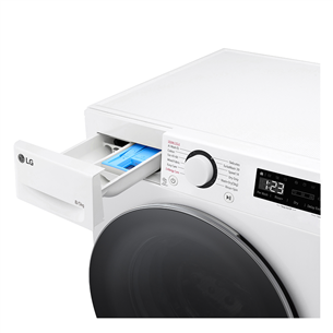 LG, 8 kg / 5 kg, depth 47,5 cm, 1200 rpm - Skalbimo mašina - džiovyklė Prekė - F2DR508S1W.ABWQPMR