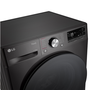 LG, 11 kg / 6 kg, depth 56,5 cm, 1400 rpm, black - Washer-dryer combo Item - F4DR711S2BA.APBQPMR
