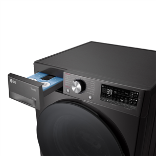LG, 11 kg / 6 kg, depth 56,5 cm, 1400 rpm, black - Washer-dryer combo Item - F4DR711S2BA.APBQPMR