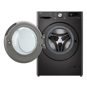 LG, 11 kg / 6 kg, depth 56,5 cm, 1400 rpm, black - Washer-dryer combo Item - F4DR711S2BA.APBQPMR