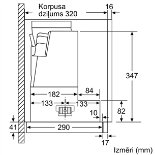 Bosch, 728 m³/h, width 59.8 cm, silver - Built-in Cooker Hood Item - DFS067A51