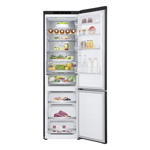 LG, NoFrost, 387 L, 203 cm, juodas - Šaldytuvas Prekė - GBV7280CEV.AEVQEUR