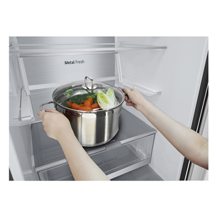 LG, NoFrost, 387 L, 203 cm, juodas - Šaldytuvas Prekė - GBV7280CEV.AEVQEUR
