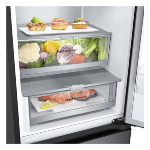 LG, NoFrost, 387 L, 203 cm, juodas - Šaldytuvas Prekė - GBV7280CEV.AEVQEUR