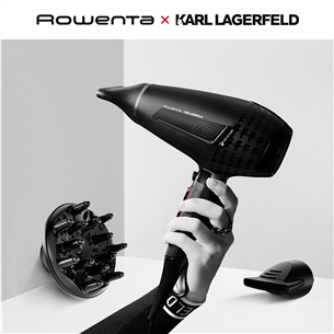 Rowenta x KARL LAGERFELD K/Pro Stylist, black - Plaukų džiovintuvas Prekė - CV888LF0