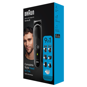 Braun Series 5, 9-in 1, black - Plaukų kirpimo mašinėlė Prekė - MGK5420