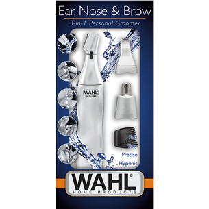Wahl, 3-in 1, silver - Nosies, ausų ir antakių plaukų kirpimo mašinėlė Prekė - 5545-2416