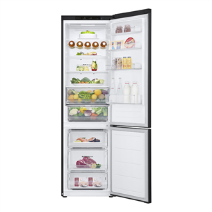 LG, NoFrost, 387 L, 203 cm, black - Šaldytuvas Prekė - GBV3200DEP.AEPQEUR