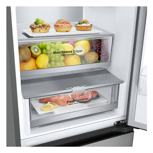 LG, NoFrost, 387 L, 203 cm, silver - Šaldytuvas Prekė - GBV5240DPY.APYQEUR