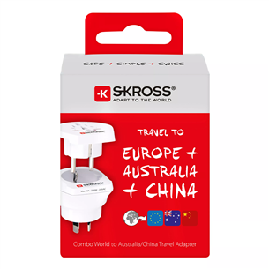 Skross Combo World to Australia / China, baltas - Adapteris Prekė - 7640166320104