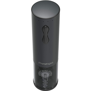 Prestigio Bolsena, black - Automatic wine bottle opener Item - PWO101BKEN