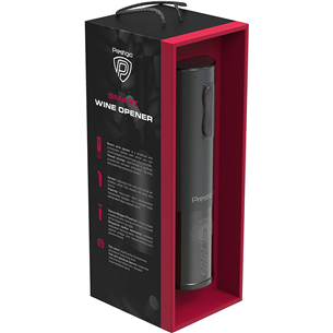 Prestigio Bolsena, black - Automatic wine bottle opener Item - PWO101BKEN