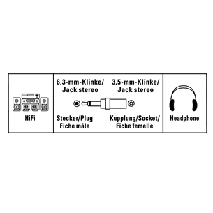 Hama, 3,5 mm -- 6,3 mm - Audio adapteris Prekė - 00305037