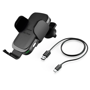 Hama FC10 Motion, 10 W, Wireless, Qi Charging, juodas - Automobilinis įkroviklis Prekė - 00201678 00201678