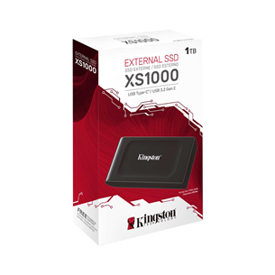 Kingston XS1000, 1 TB, juodas - Išorinis SSD diskas