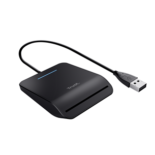 Trust Primo, USB-A, juodas - ID kortelių skaitytuvas Prekė - 23890 23890