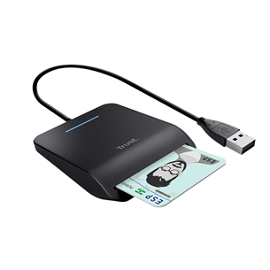 Trust Primo, USB-A, juodas - ID kortelių skaitytuvas Prekė - 23890