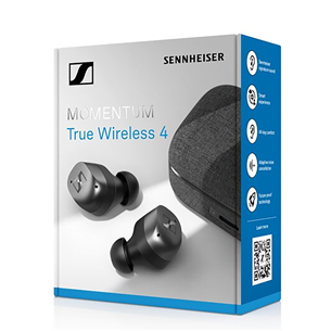 Sennheiser MOMENTUM True Wireless 4, triukšmo slopinimas, juodos - Belaidės ausinės Prekė - 700365