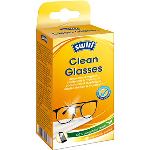 Swirl Clean Glasses, 50 шт. - Салфетки для очистки очков Товар - CLEANGLASSES50