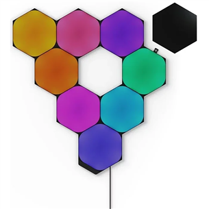 Nanoleaf Shapes Hexagons Starter Kit, 9 panels - Smart Light Starter Pack Item - NL42-0102HX-9PK NL42-0102HX-9PK