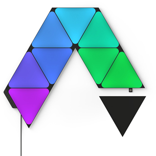 Nanoleaf Shapes Black Triangles Starter Kit, 9 panels - Smart Light Starter Pack Item - NL47-0102TW-9PK
