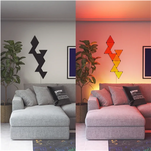 Nanoleaf Shapes Black Triangles Starter Kit, 9 panels - Smart Light Starter Pack Item - NL47-0102TW-9PK