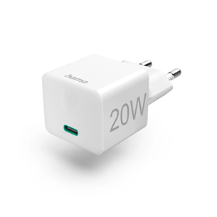 Hama Fast Charger, USB-C, 20 Вт, белый - Адаптер питания Товар - 00125128 00125128