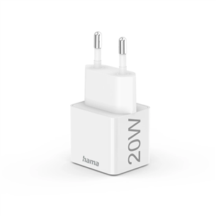 Hama Fast Charger, USB-C, 20 W, white - Power Adapter Item - 00125128