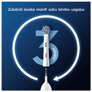 Braun Oral-B Sensitive Clean PRO, 4 vnt., balti - Dantų šepetėlių antgaliai Prekė - EB60-4NEW