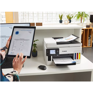 Canon Maxify GX6050, WiFi, LAN, USB, duplex, white - Multifunctional color inkjet printer Item - 4470C006