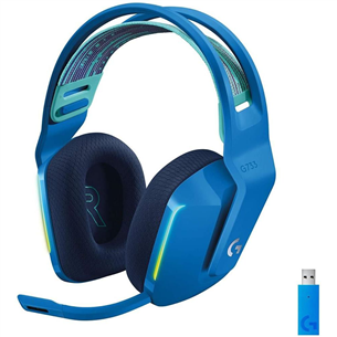 Logitech G733 LIGHTSPEED Wireless RGB, mėlynos - Belaidės ausinės Prekė - 981-000943