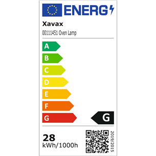Xavax, 28 W G9 - Orkaitės lemputė Prekė - 00111451