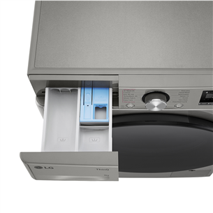 LG R700 Series, 9 kg, depth 47,5 cm, 1200 rpm, silver - Front load washing machine Item - F2WR709S2P.APTQPMR
