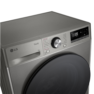 LG R700 Series, 9 kg, depth 47,5 cm, 1200 rpm, silver - Front load washing machine Item - F2WR709S2P.APTQPMR