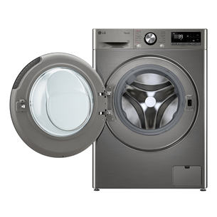 LG R700 Series, 9 kg, depth 47,5 cm, 1200 rpm, silver - Front load washing machine Item - F2WR709S2P.APTQPMR