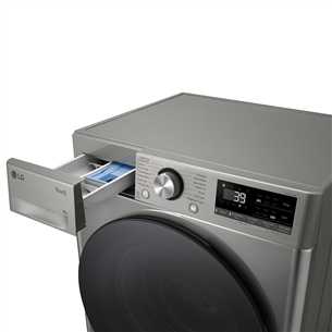 LG R700 Series, 9 kg, depth 47,5 cm, 1200 rpm, silver - Front load washing machine Item - F2WR709S2P.APTQPMR