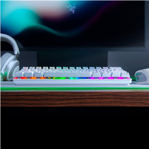Razer Huntsman Mini Mercury Edition, Red Switch, RUS, balta - Klaviatūra Prekė - RZ03-03392200-R3R1