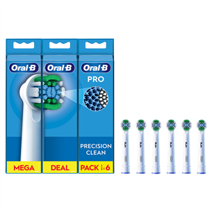 Braun Oral-B Precision Clean Pro, 6 шт., белый - Насадки для зубной щетки Товар - EB20-6 EB20-6
