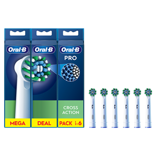 Braun Oral-B Cross Action Pro, 6 шт., белый - Насадки для зубной щетки Товар - EB50-6 EB50-6